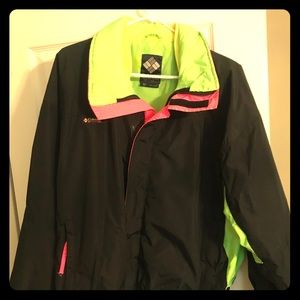 Vintage 90s Neon Columbia Sportswear Windbreaker